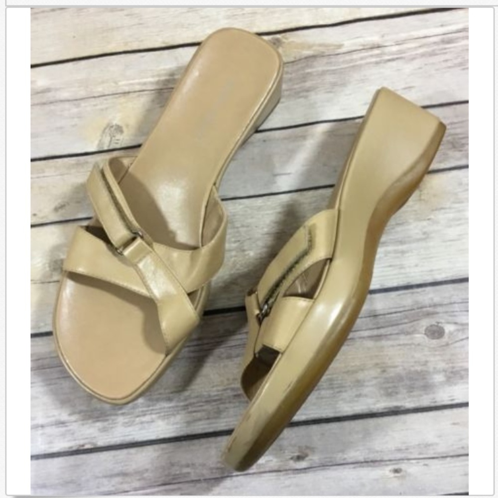 🌿Nine West Jolly Joker Slip On Wedge Sandals 7.5M